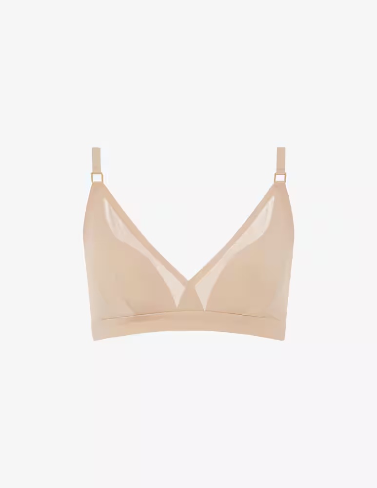 

Бюстгальтер с треугольными чашками без косточек Chantelle, цвет Beige Dore