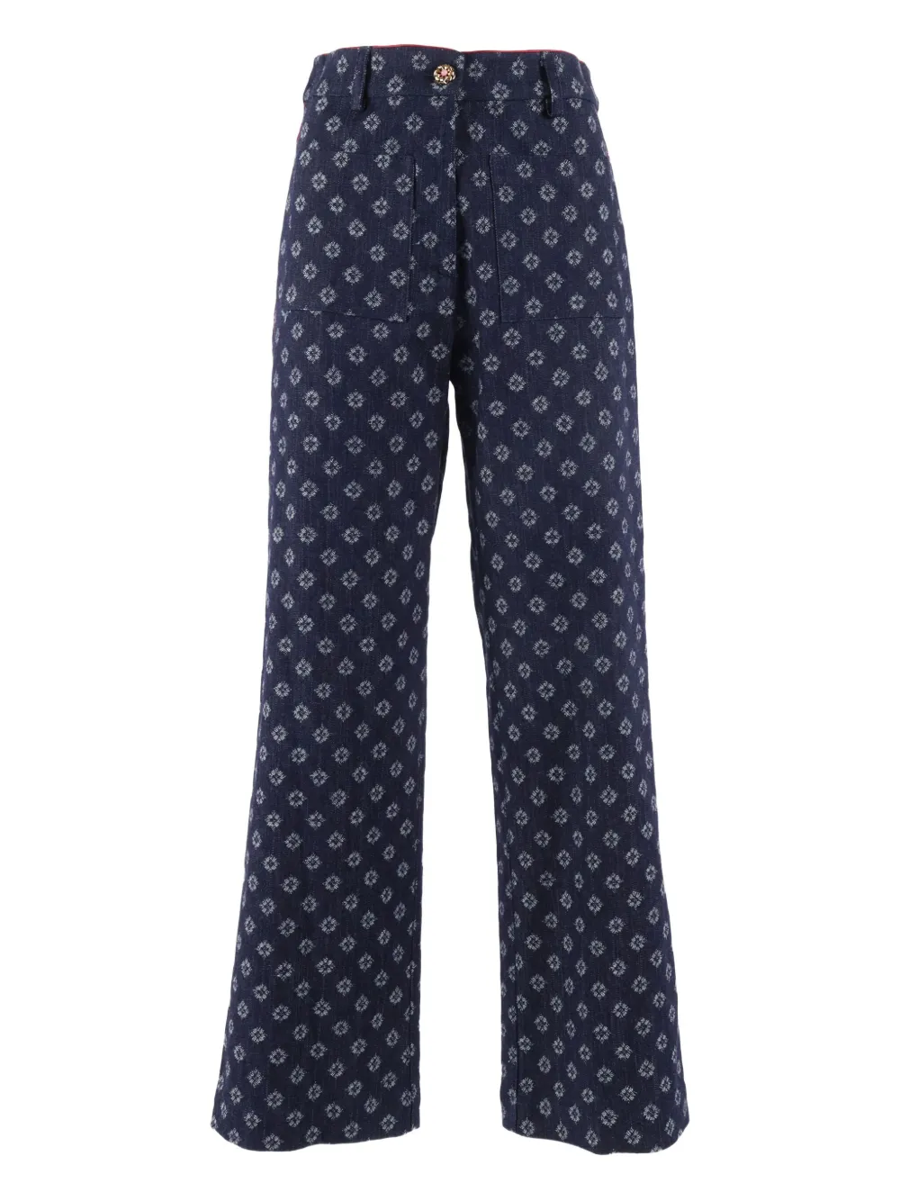 

Джинсы с цветочным принтом Shirtaporter, синий