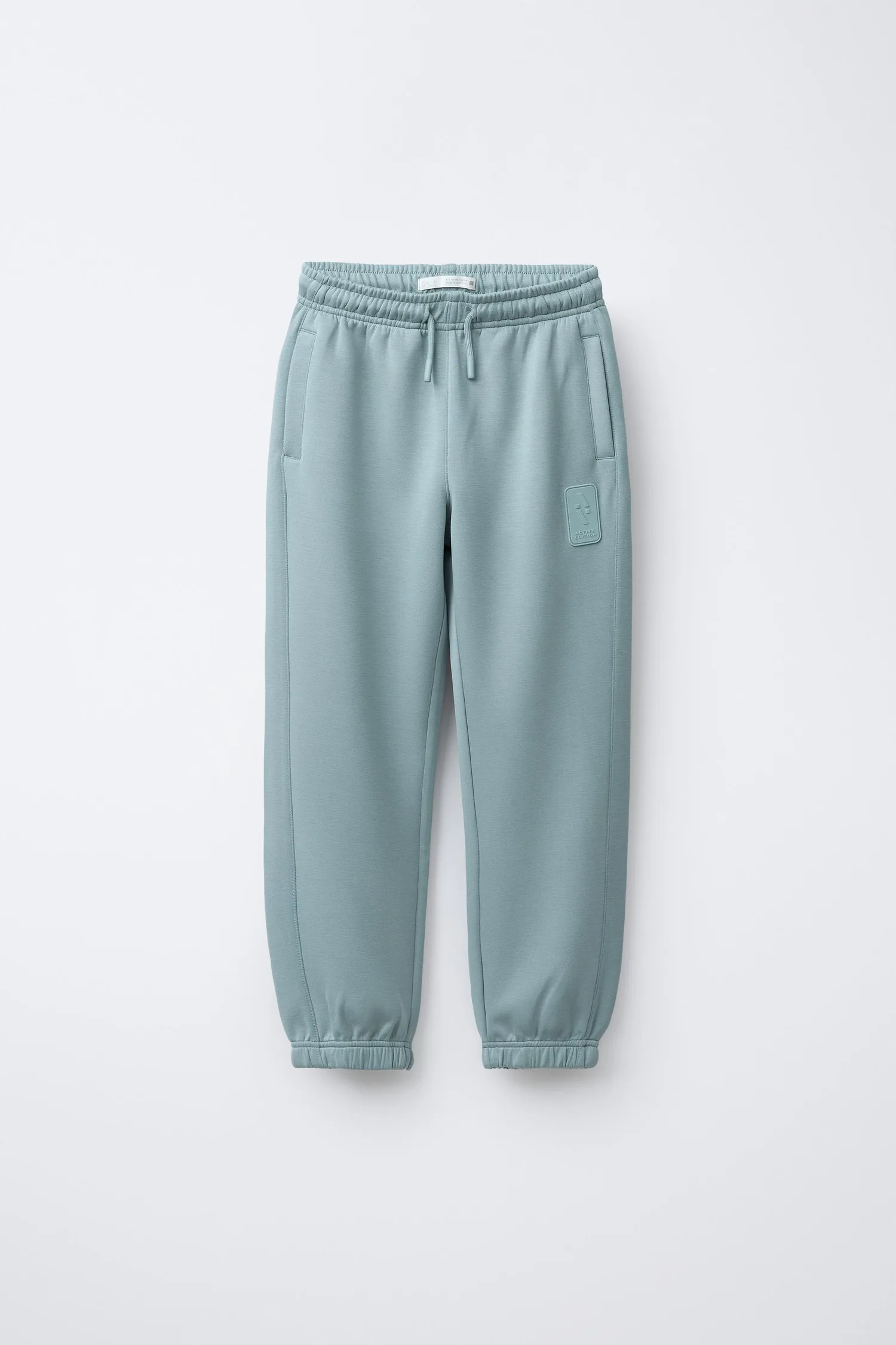 Спортивные джоггеры с прорезиненной этикеткой Zara, синий/серый