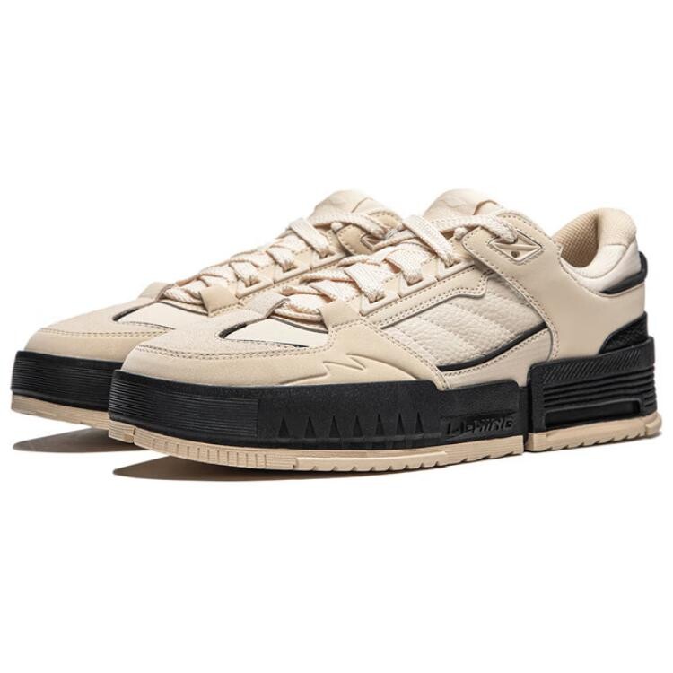 Кроссовки LINING Li Cheng Skateboarding Shoes Men Low-top Milk Tea Yellow/rock White Gray, желтый — фото 3