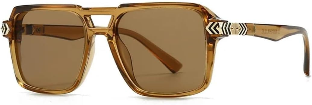 

Солнцезащитные очки для мужчин и женщин - защита UV400 - двойные перемычки, большая оправа, градиентные линзы, для занятий спортом на открытом воздухе и вождения LXLHWN, Tyj516-6