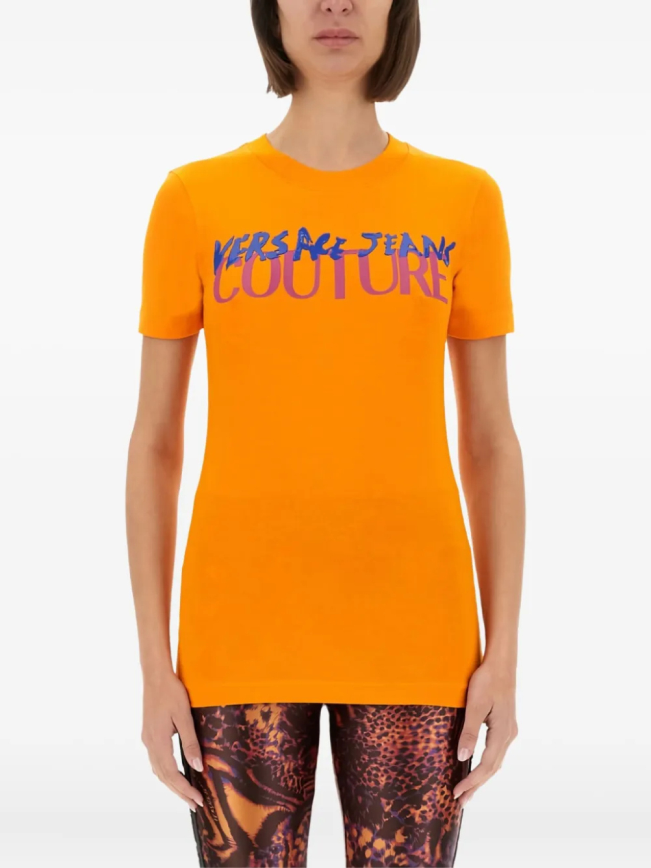 

Футболка с логотипом Versace Jeans Couture, оранжевый