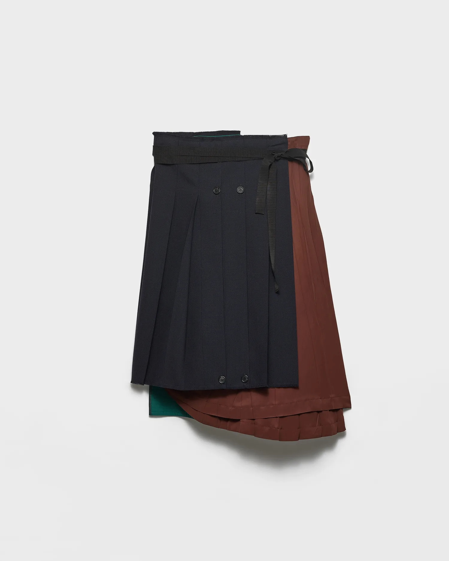 Юбка с лоскутным шитьем из ткани Rush stitch Prada, синий