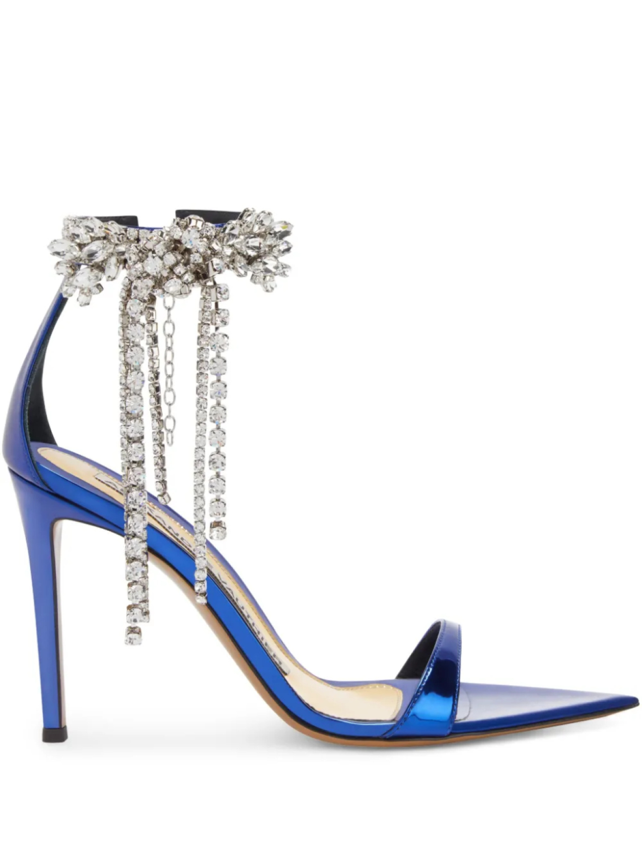 105-миллиметровые сандалии, украшенные стразами Alexandre Vauthier, синий