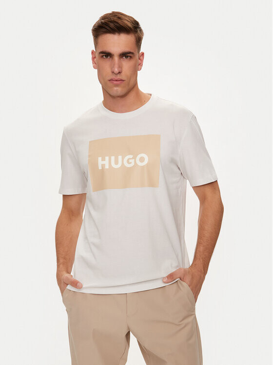 

Футболка стандартного кроя Hugo, экрю