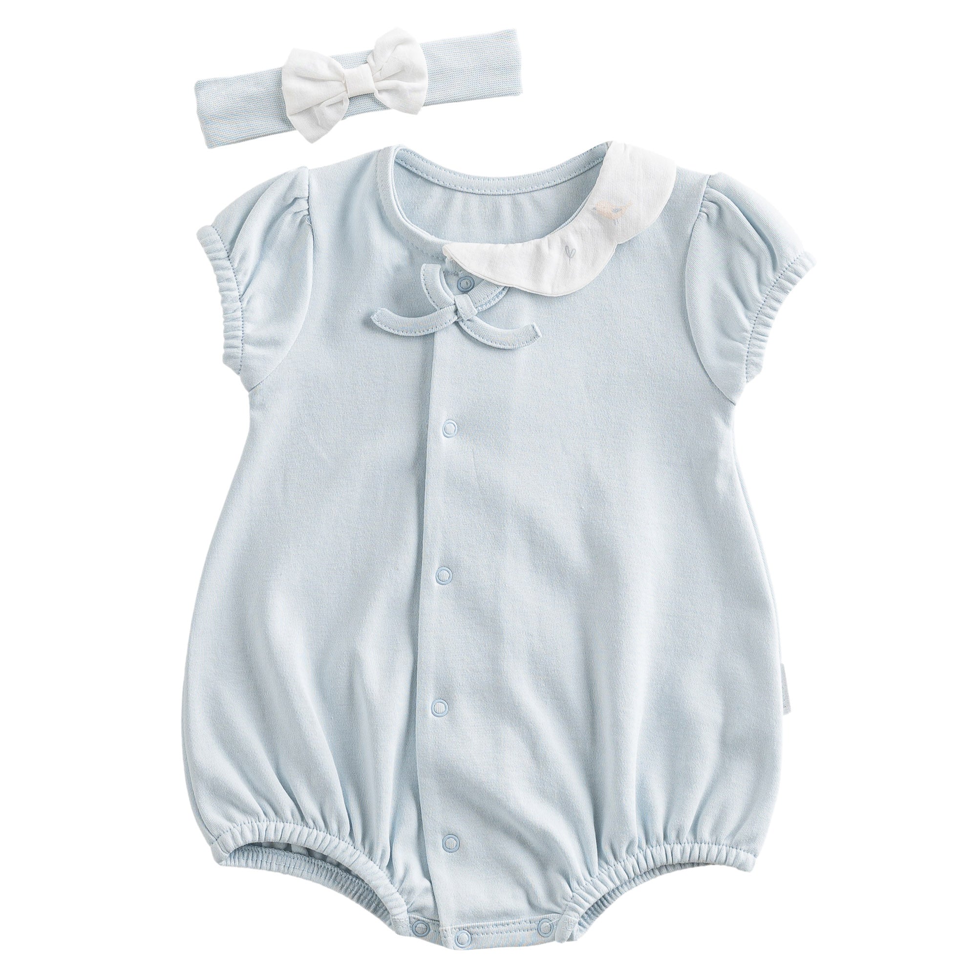 

Light Blue Spring Birds Короткий комбинезон и повязка на голову Andy Wawa