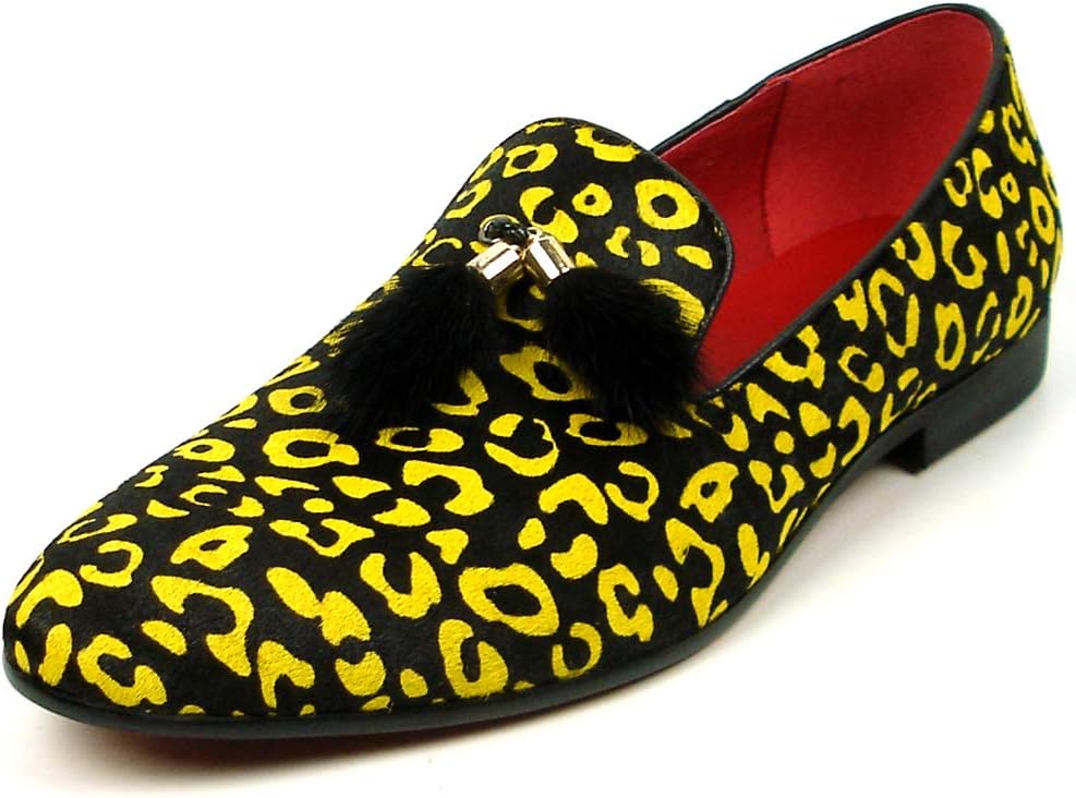 

Мужские слипоны Fiesso от Aurelio Gcia FI-7402 с леопардовым принтом и кисточками Fiesso By Aurelio Garcia, желтый