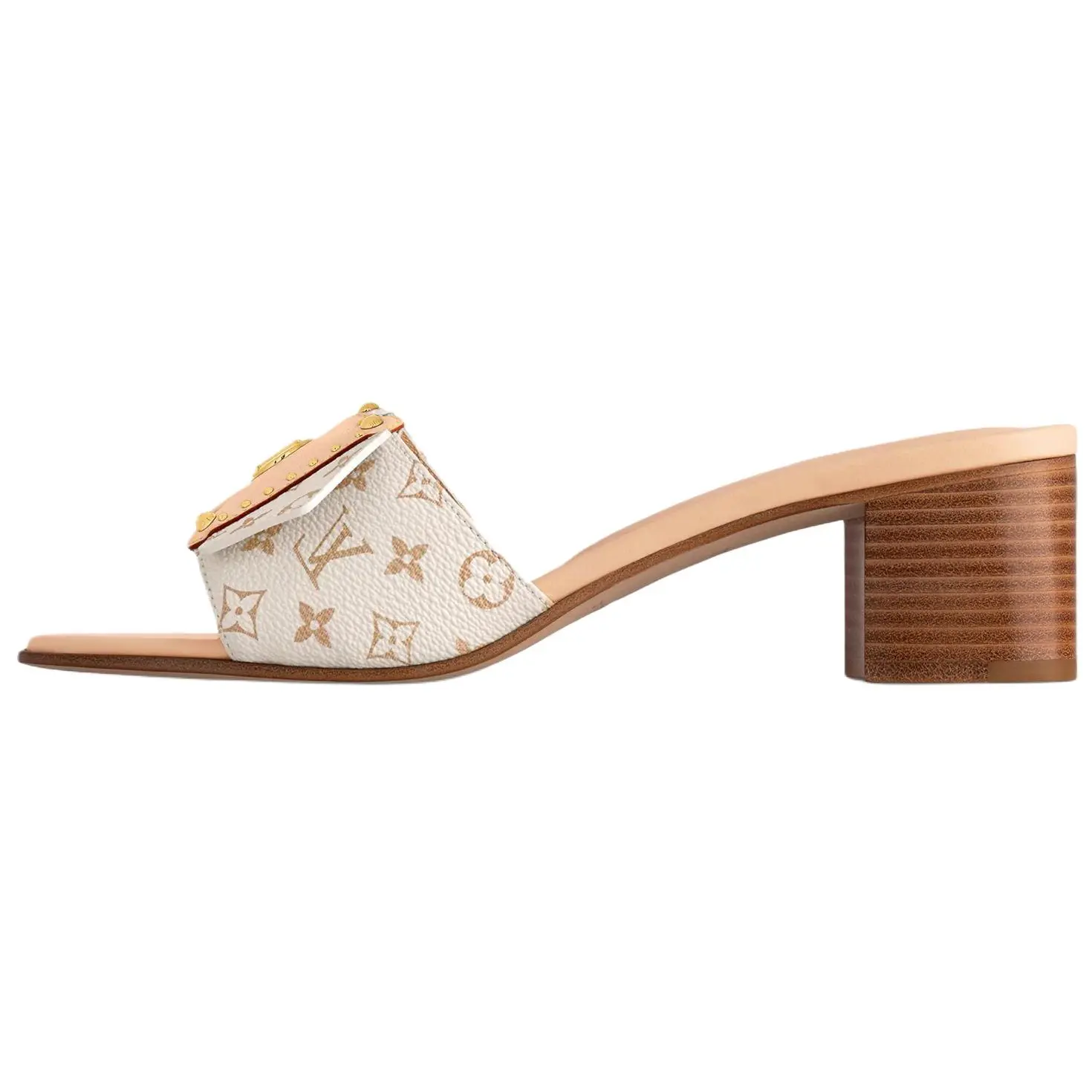 LOUIS VUITTON Слайды 5см женские бежевые
