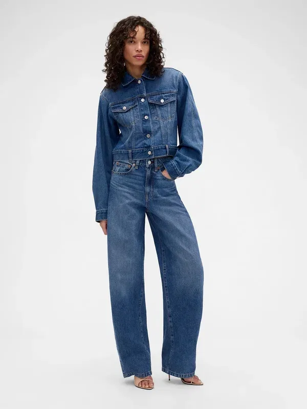 Джинсы Victoria Beckham The Arc Jean Loose Jeans Gap, средняя стирка — фото 2