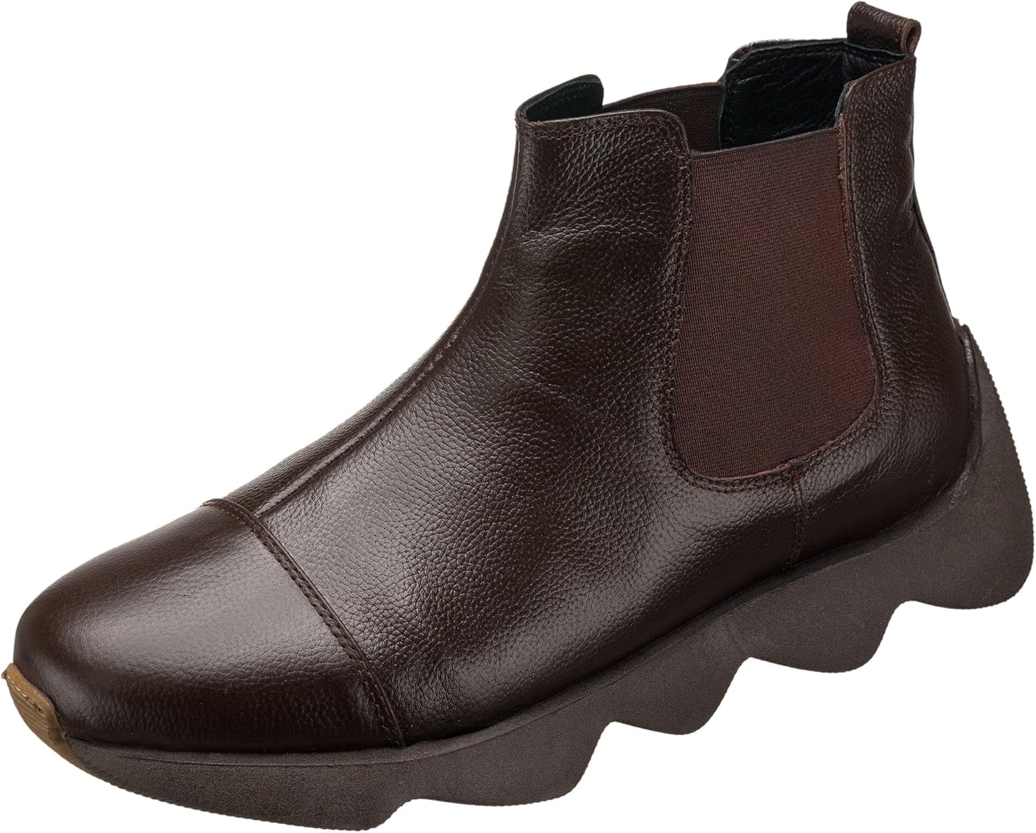 

Мужские коричневые кожаные ботинки DALGALA ручной работы, большого размера, Челси, повседневные