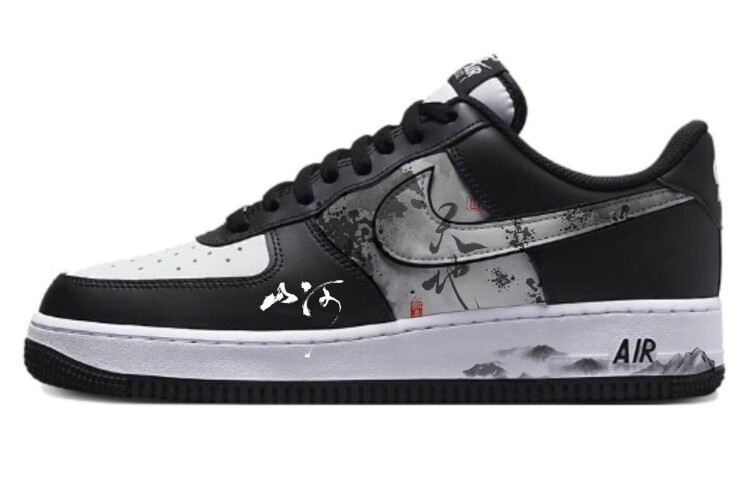 

Кастомизированные кроссовки Nike Air Force 1 Skateboarding Shoes Unisex, черный/белый