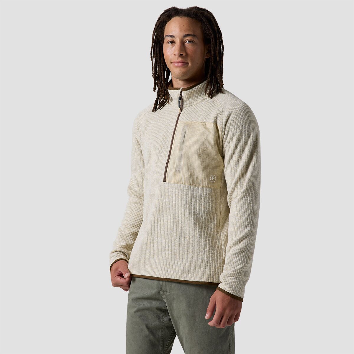 

Флисовый свитер Wander с молнией до половины Backcountry, цвет fog heather