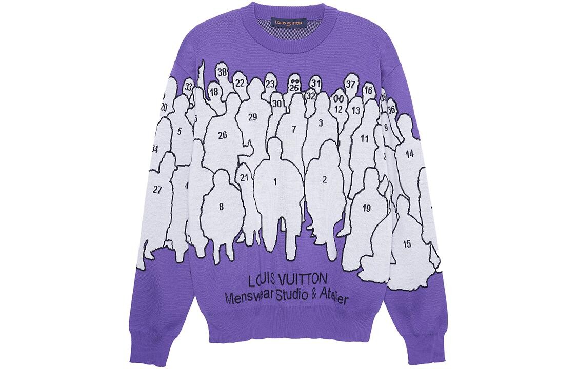 Новые квартальные продукты LV Sweater Men Louis Vuitton, фиолетовый — фото 2
