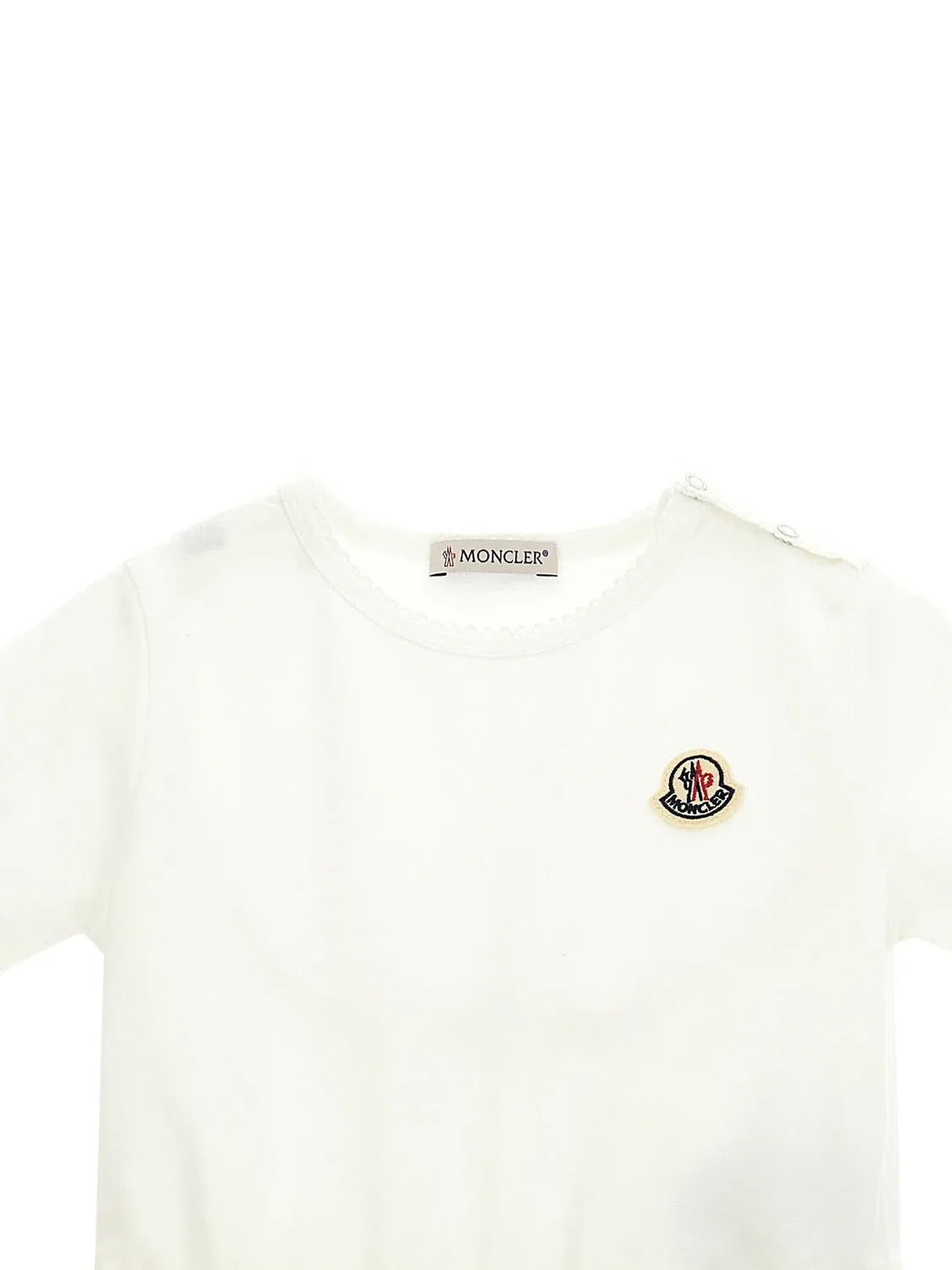Платье с нашивкой-логотипом Moncler Enfant, мультиколор — фото 3