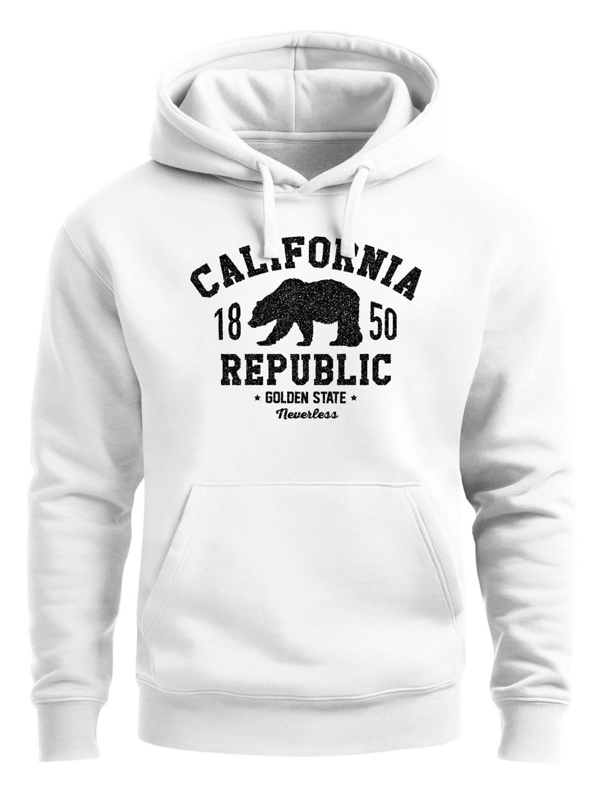 

Neverless Толстовка 'California Republic' в белом цвете