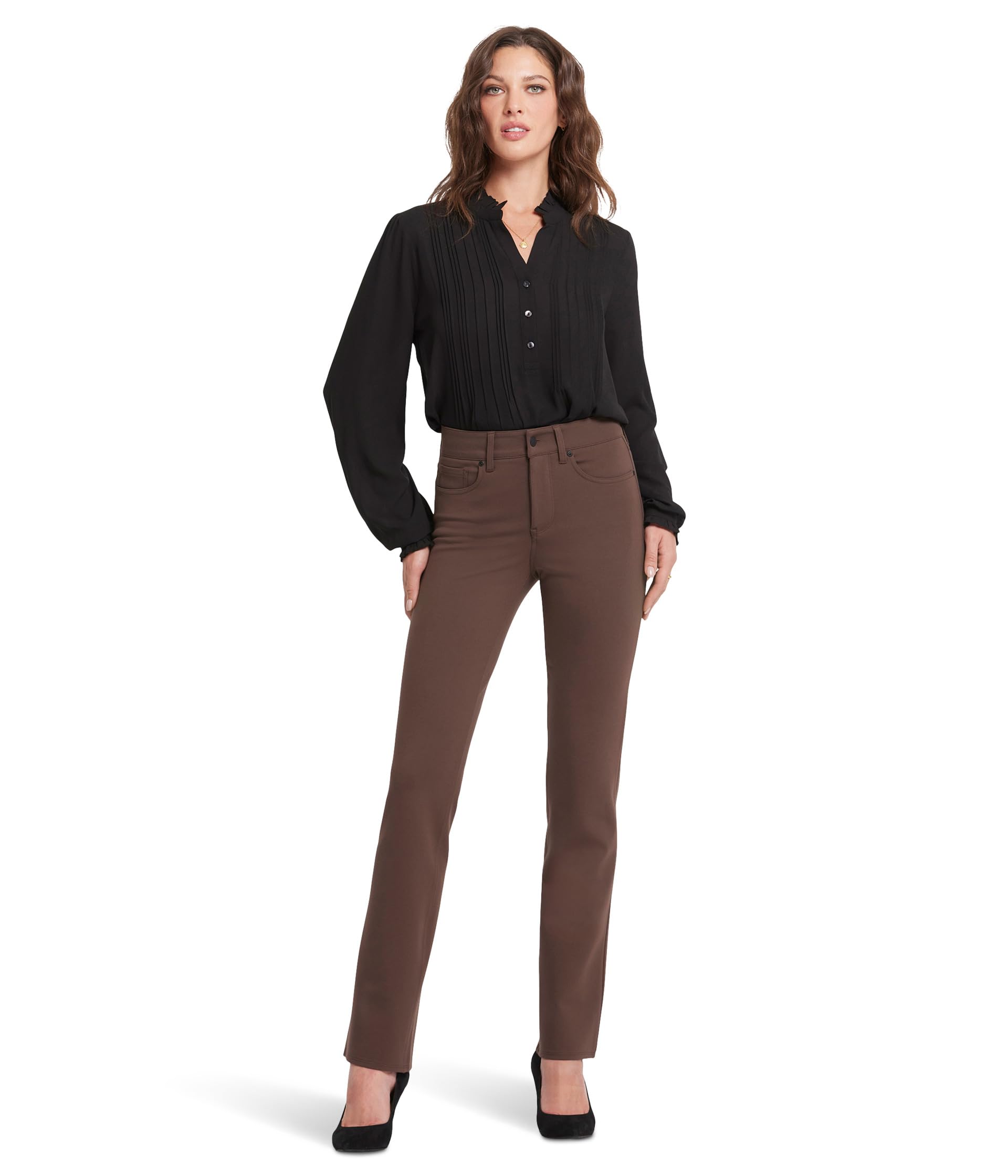 

Брюки NYDJ Petite Marilyn Pants, цвет Coffee Bean