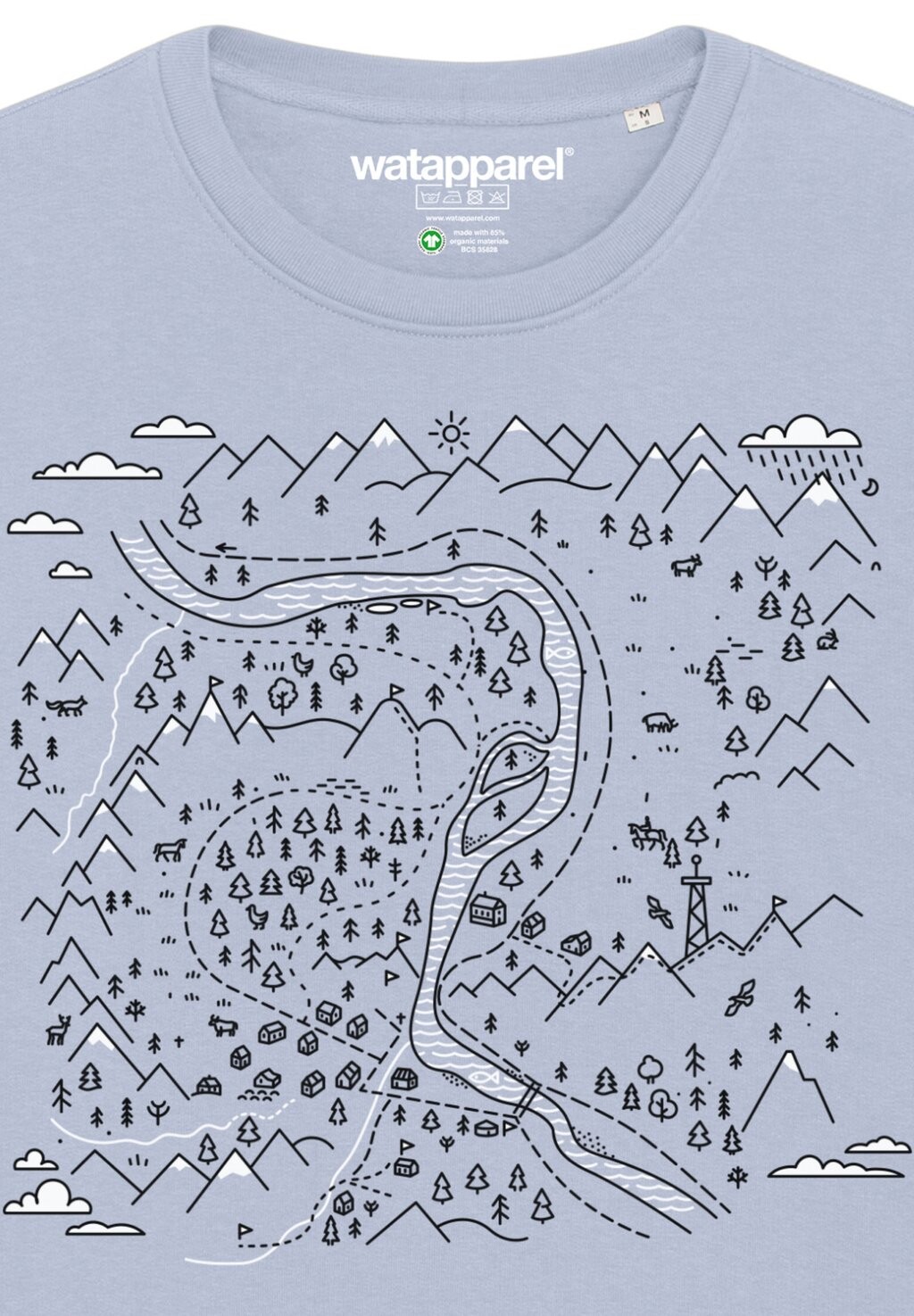 

Толстовка LANDSCHAFT watapparel, светло-голубой