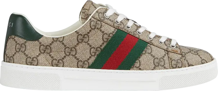 Кроссовки Gucci Wmns Ace 'GG Crystal Canvas - Beige', коричневый