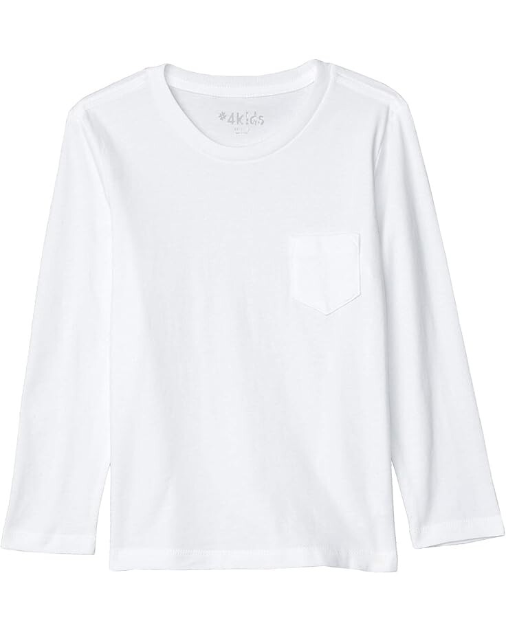 

Толстовка #4kids Essential Pocket Long Sleeve T-Shirt, белый