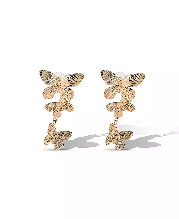 

Серьги-Подвески в виде бабочек золотистого оттенка Jessica Simpson, gold