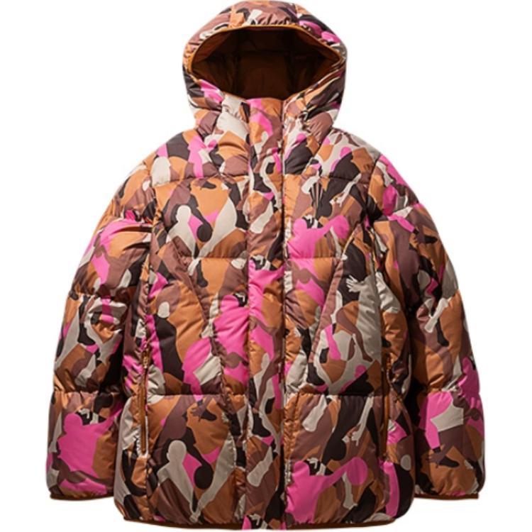 

ANTA Стильная утепленная куртка унисекс с принтом, Luxury Brown (All over Print)