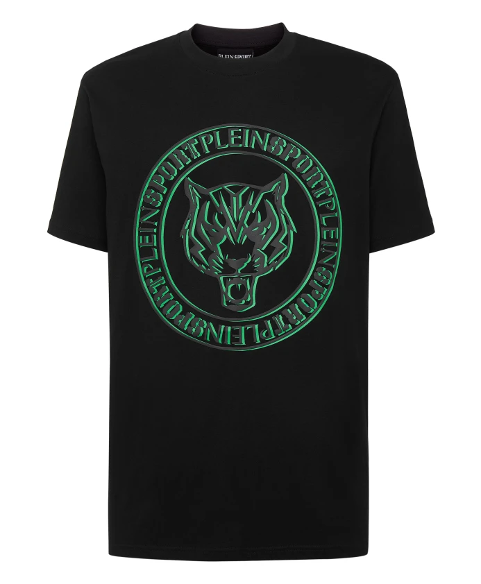 

Футболка с круглым вырезом и изображением тигра Plein Sport, черный