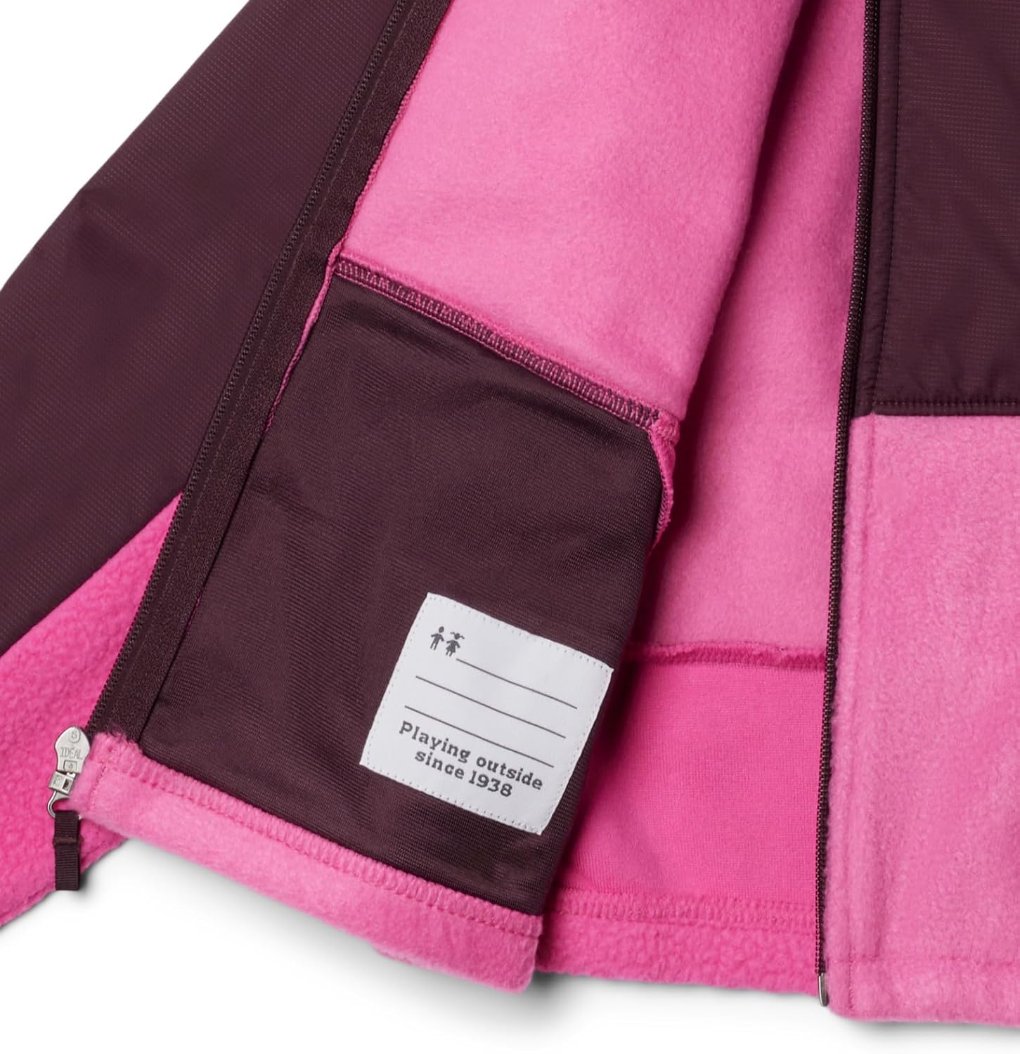 Columbia детская толстовка Benton Springs Novelty с капюшоном из флиса, Pink Ice/Moonvista — фото 3