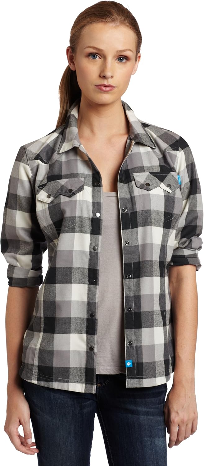 

Женская рубашка Columbia Saturday Trail Plaid с длинным рукавом, Coal Plaid