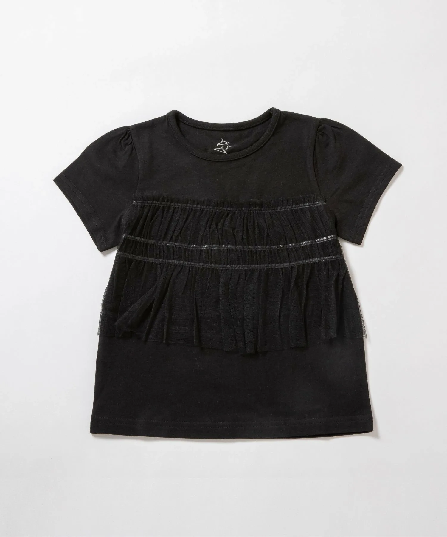 Шифоновая футболка Ever Closet, цвет Black — фото 4
