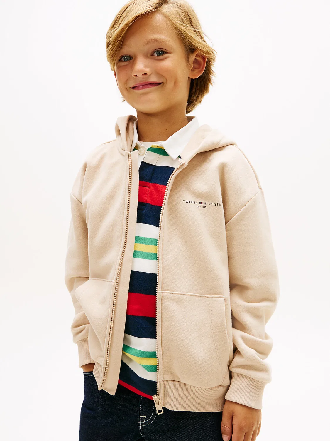 Толстовка на молнии Tommy Hilfiger, Beige — фото 3