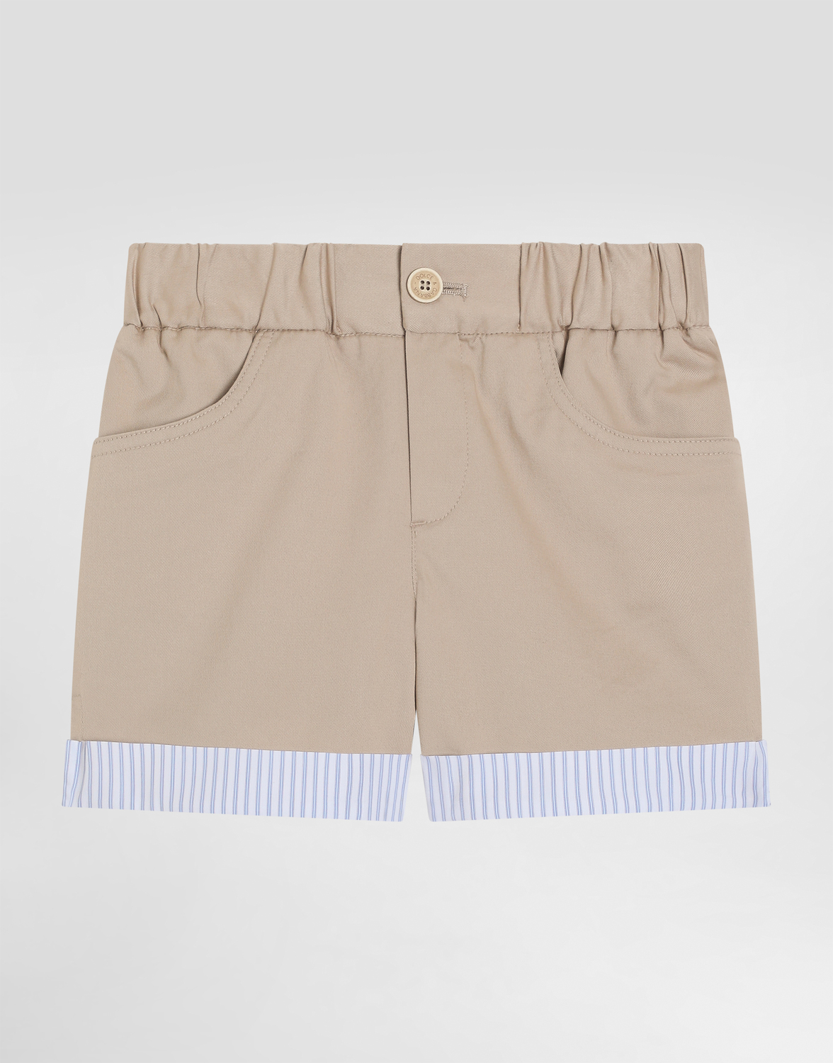 

Габардиновые шорты с логотипом Dolce&Gabbana, бежевый