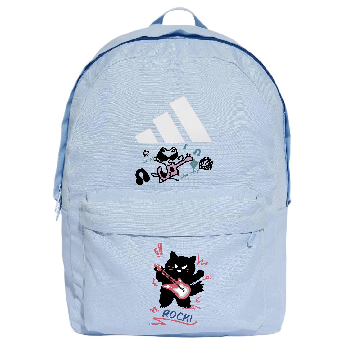 

Adidas Женский рюкзак из ткани светящийся синий, Rock cats