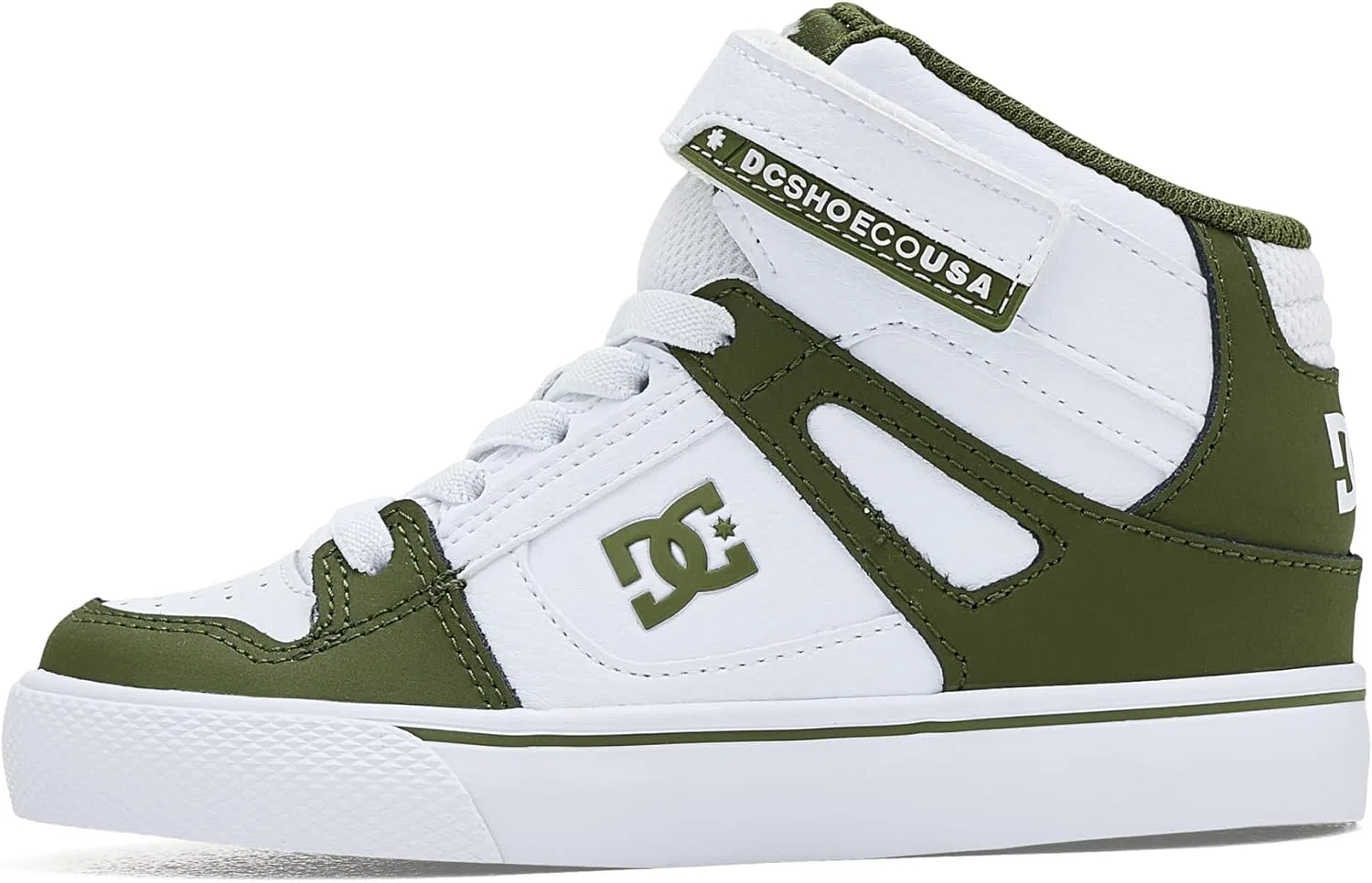 Кроссовки высокие DC Pure Hi Top Ev, белый/оливковый — фото 4