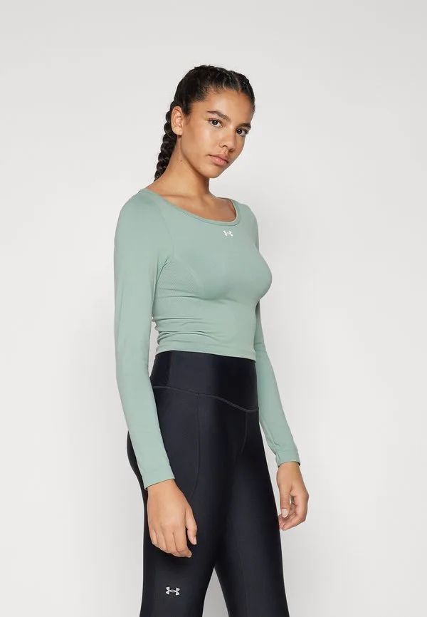 

Бесшовная футболка с длинными рукавами train Under Armour, Silica Green/White, Белый, Бесшовная футболка с длинными рукавами train Under Armour, Silica Green/White