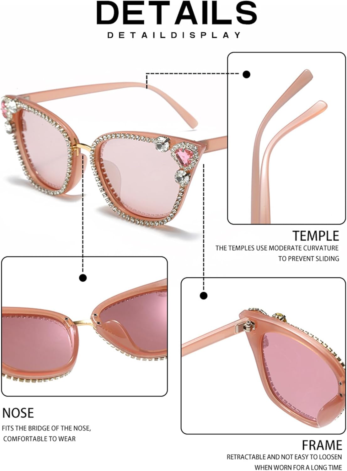 

bullabulling Большие солнцезащитные очки с бриллиантами для женщин, очки «кошачий глаз» со стразами, винтажные мужские солнцезащитные очки для вечеринок с блестками, Blue