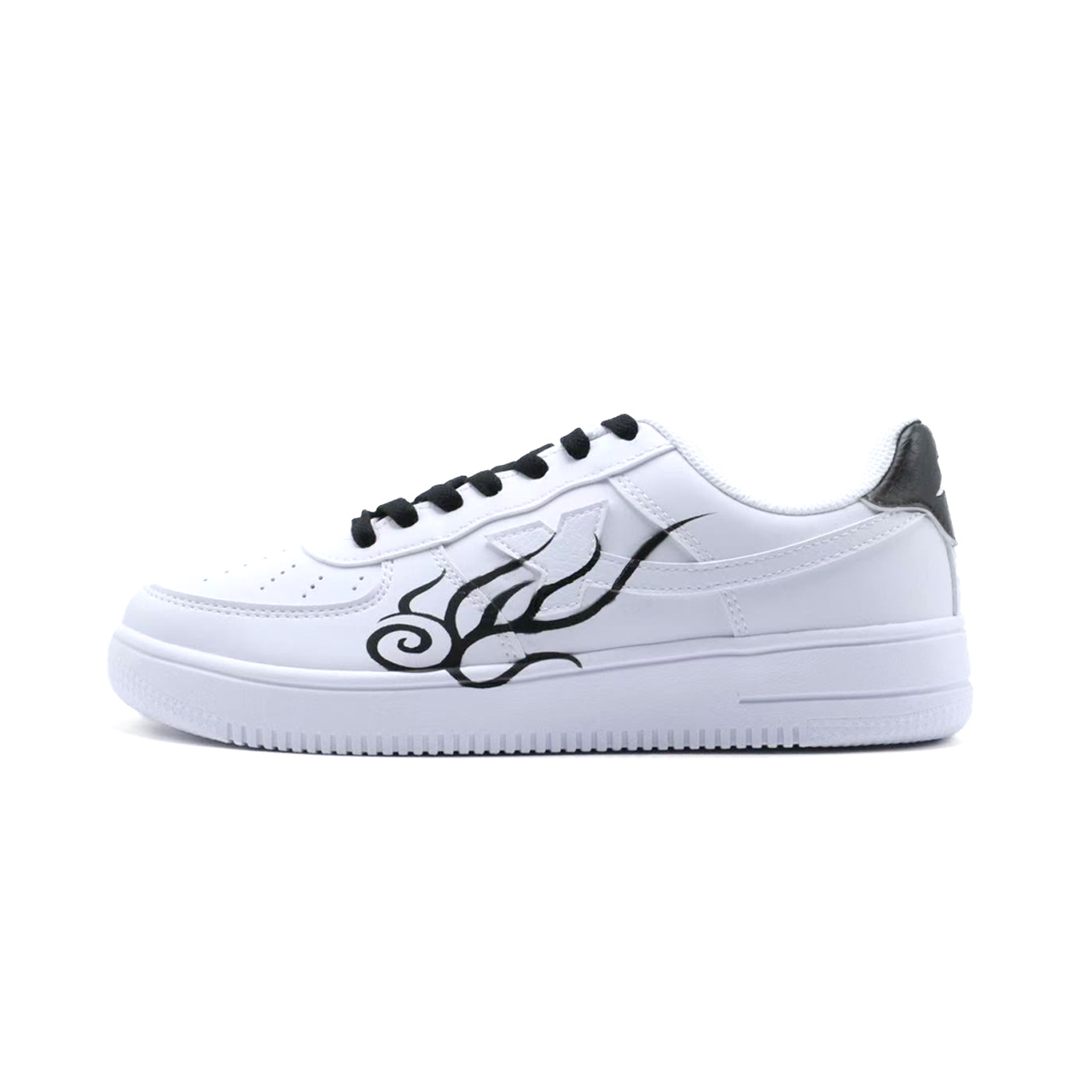 

XTEP Кроссовки Air Force One нескользящие, износостойкие, легкие, низкие, унисекс черно-белые, цвет Black White