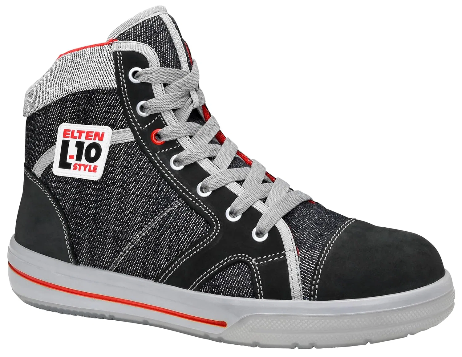 Защитные ботинки Elten Sensation Mid ESD S2 на шнуровке, размер 42 EU, Black