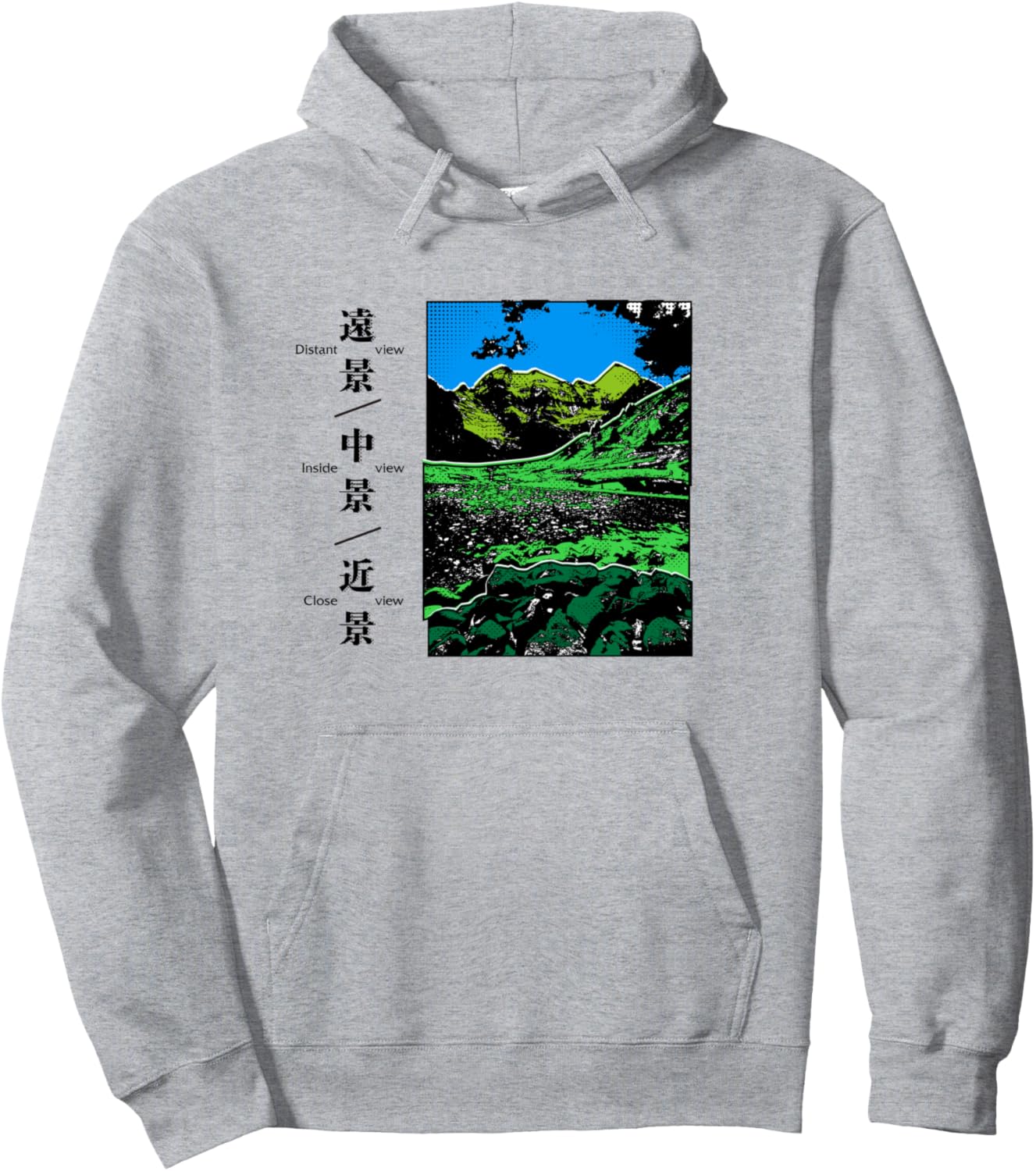 

Худи Kenko Photography Kanji Series Distant View Middle Scene (Дизайн передней части), серое Photo Kanji Collection