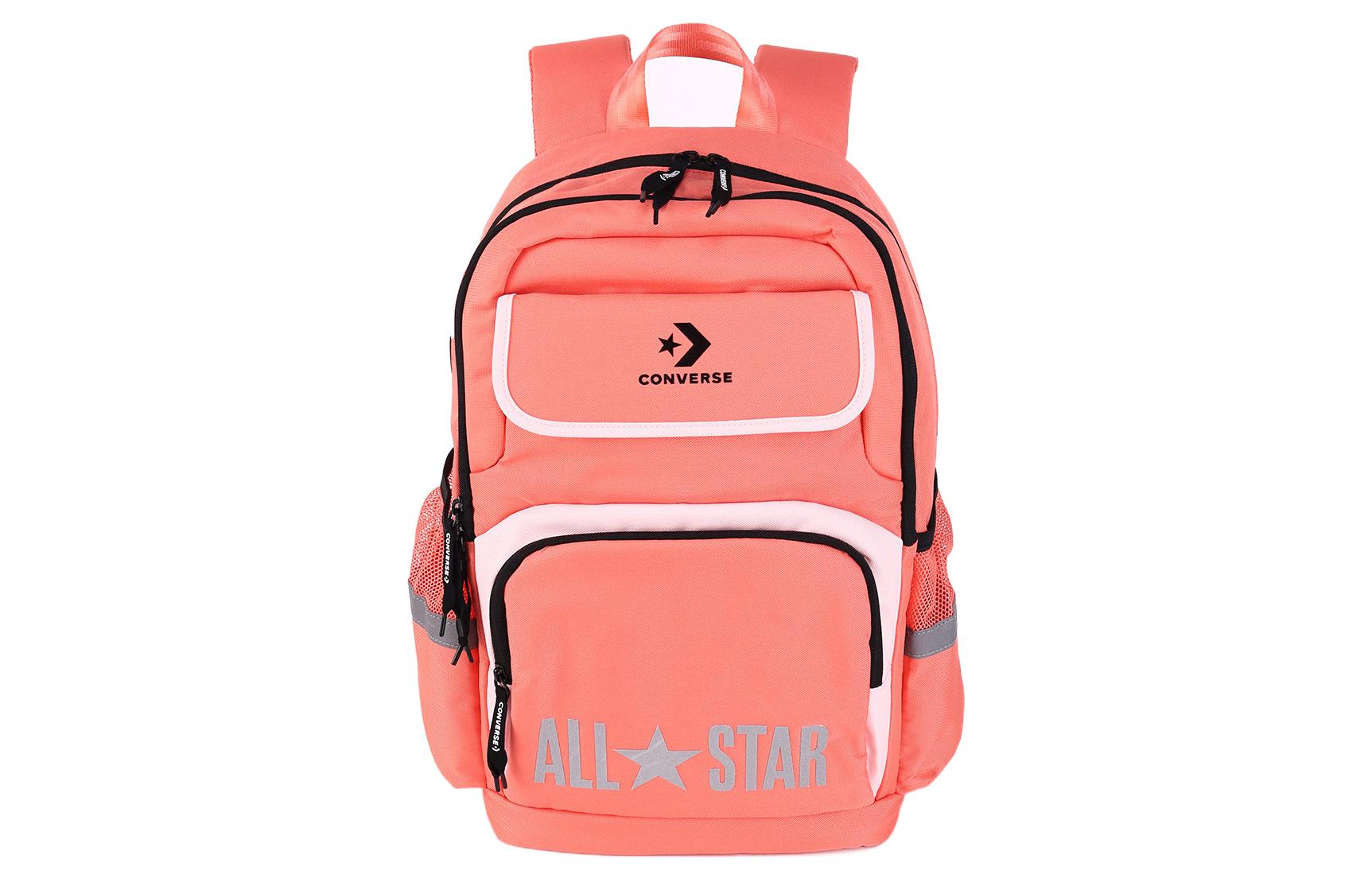 

Рюкзак из полиэстера Converse женский кораллово-оранжевый