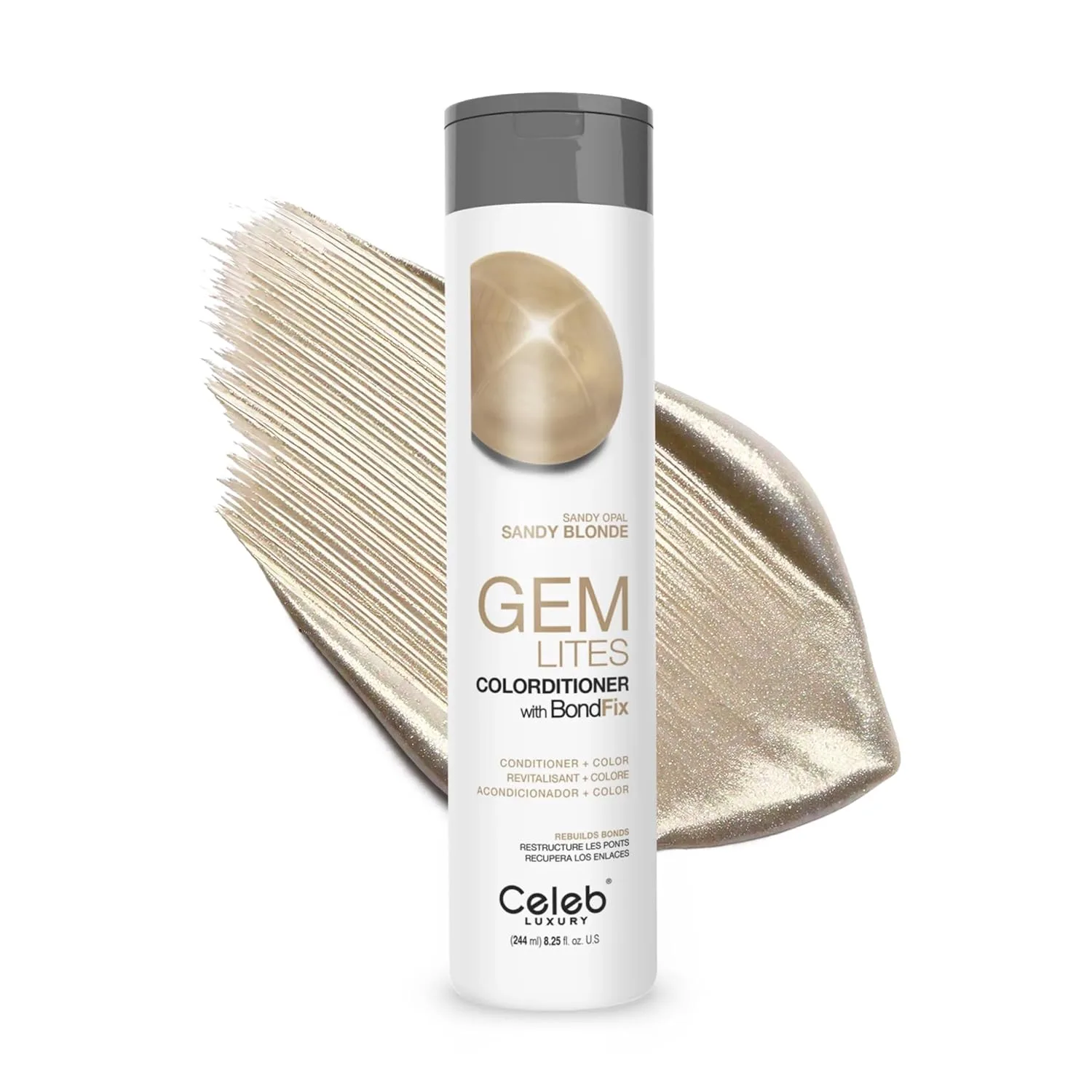 Кондиционер для волос Celeb Luxury Color Depositing Conditioner - средство для обновления цвета с компонентами Bondfix Bond Rebuilder, Viral и Gem Lites, подходит для использования с Colorwash., Sandy Opal