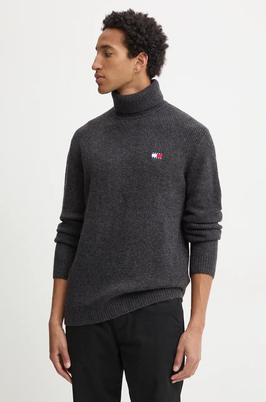

Свитер из смесовой шерсти Tommy Jeans, серый