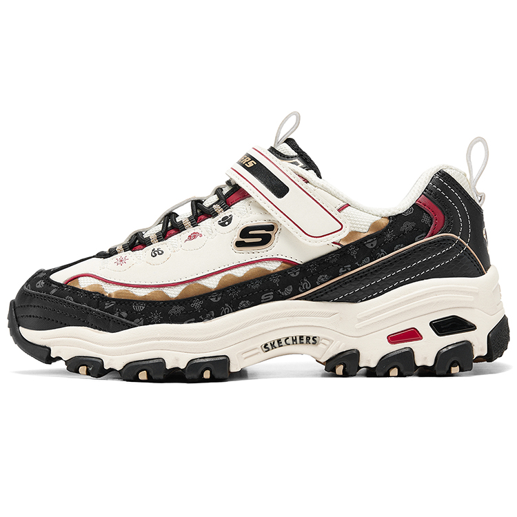 

Низкие повседневные кроссовки Black White Skechers, черно-белые