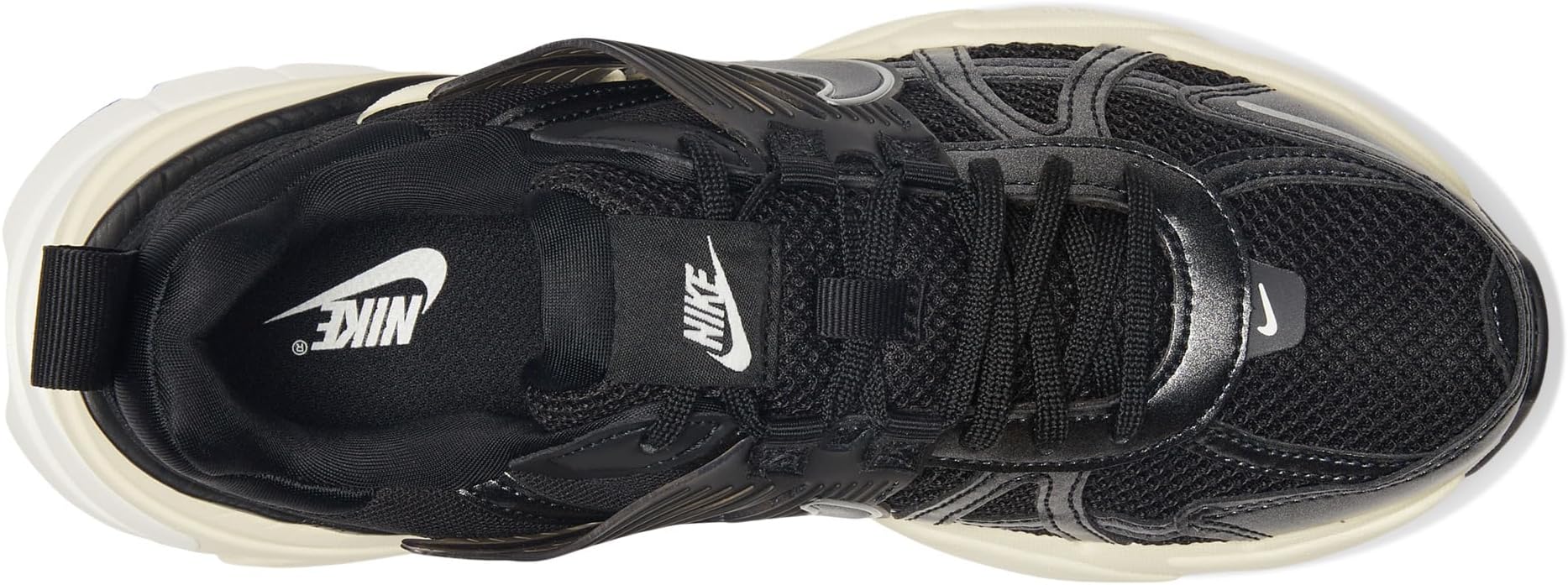 Кроссовки Nike Women's V2K Run, Black/Black/Metallic Silver/Muslin — фото 2