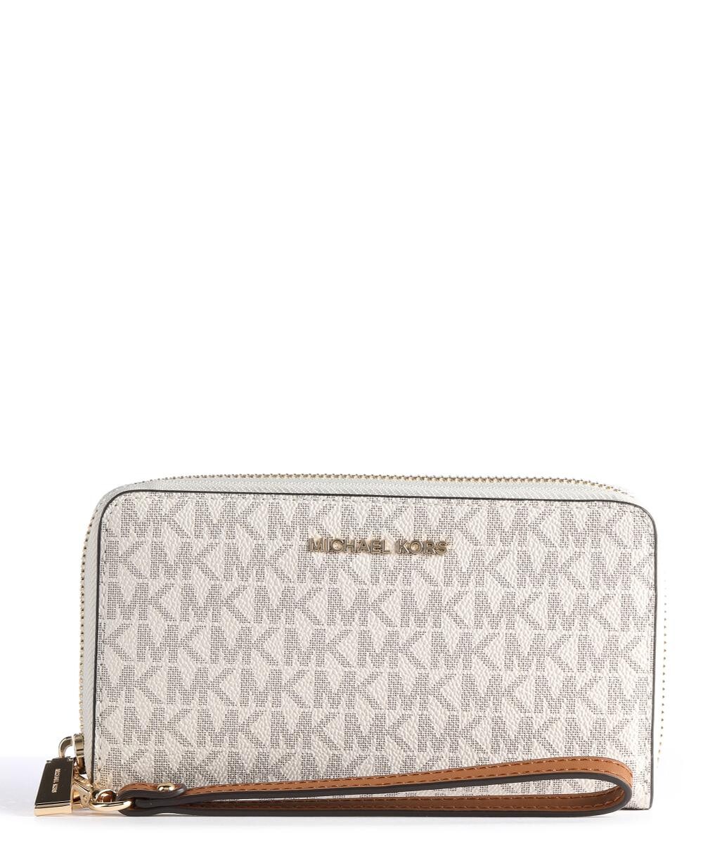 

Кожаный кошелек Jet Set Michael Kors, бежевый