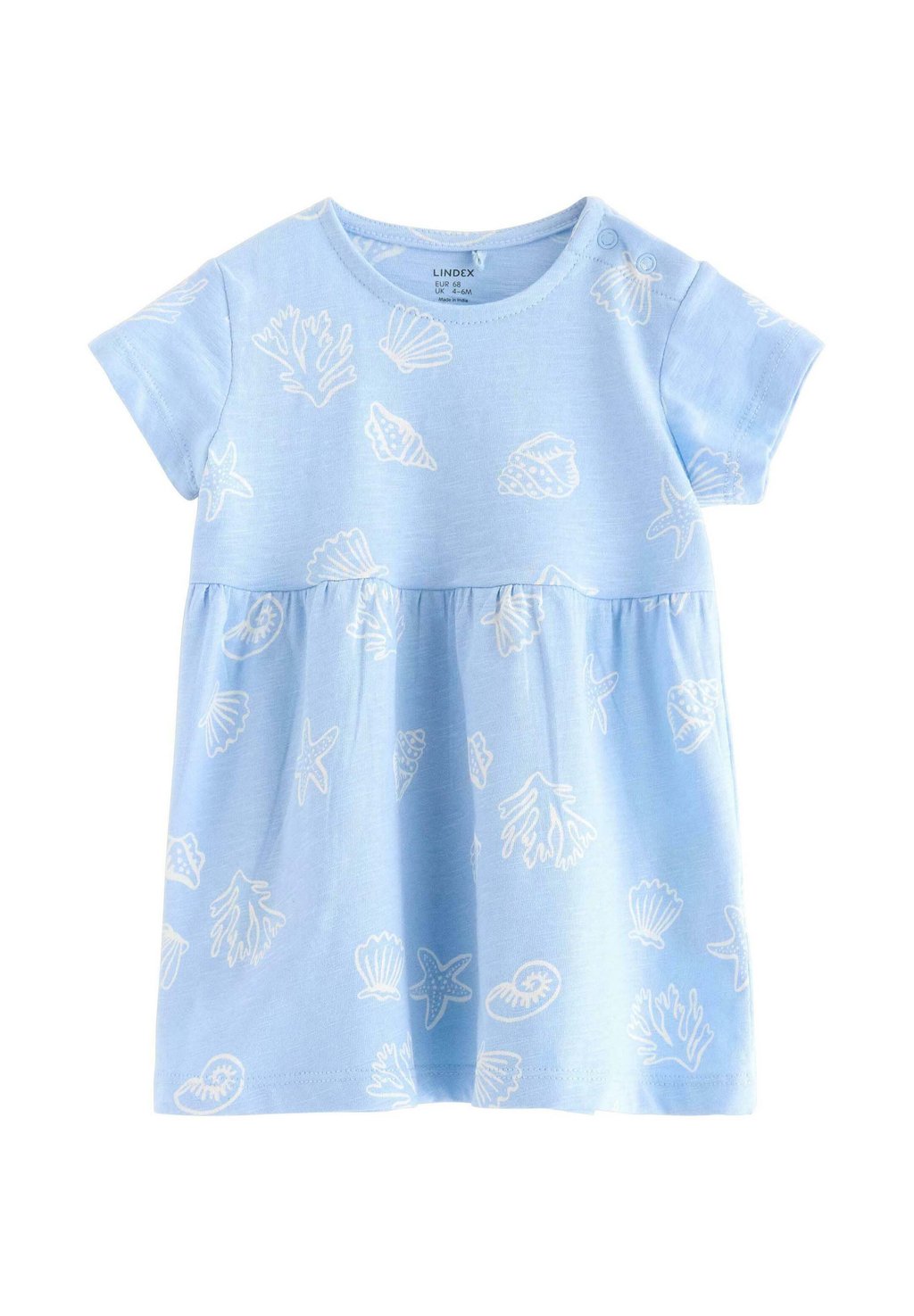 

Платье из джерси SHORT-SLEEVED Lindex, светло-голубой