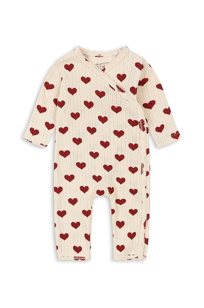 

Детские хлопковые комбинезоны Konges Sløjd MINNIE NEWBORN ONESIE GOTS, бежевый