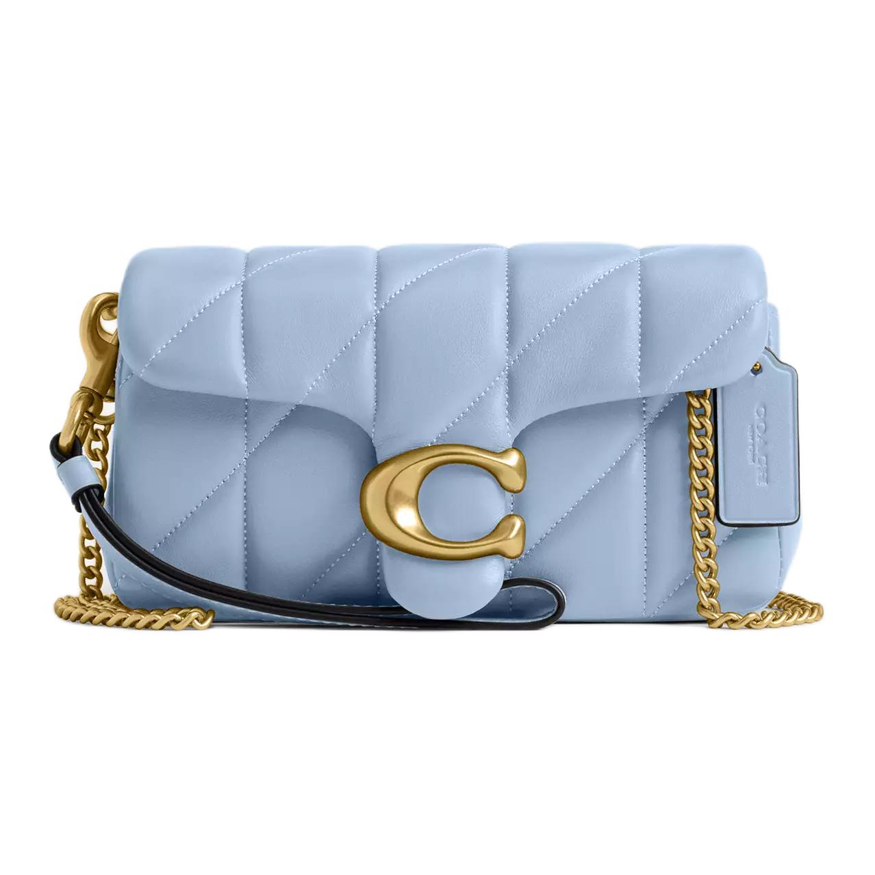 

Сумка через плечо Tabby Nappa Leather Small для женщин, цвет Brass & Blue & Bellflower COACH, Set (Bag+Dust Bag)