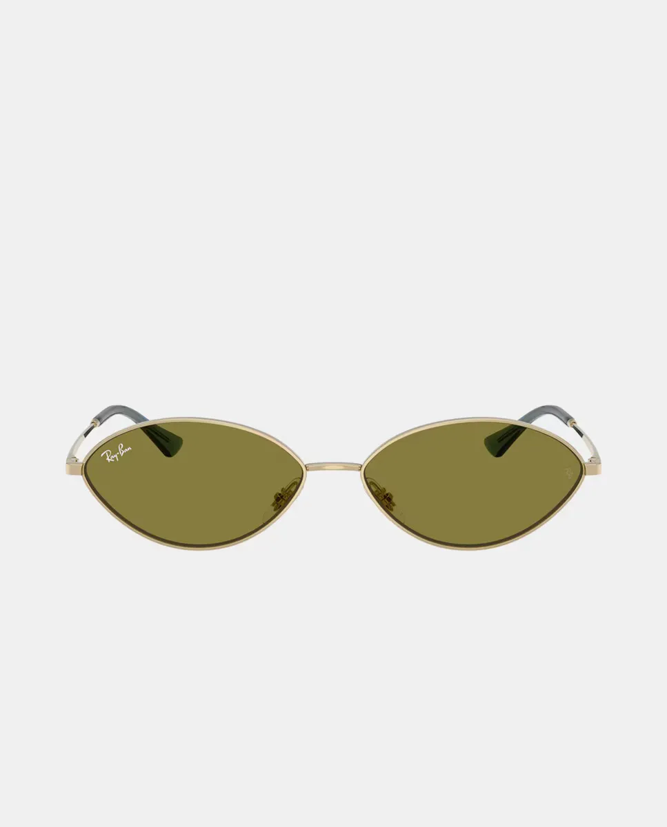 

Унисекс овальные металлические солнцезащитные очки Ray-Ban, золотой