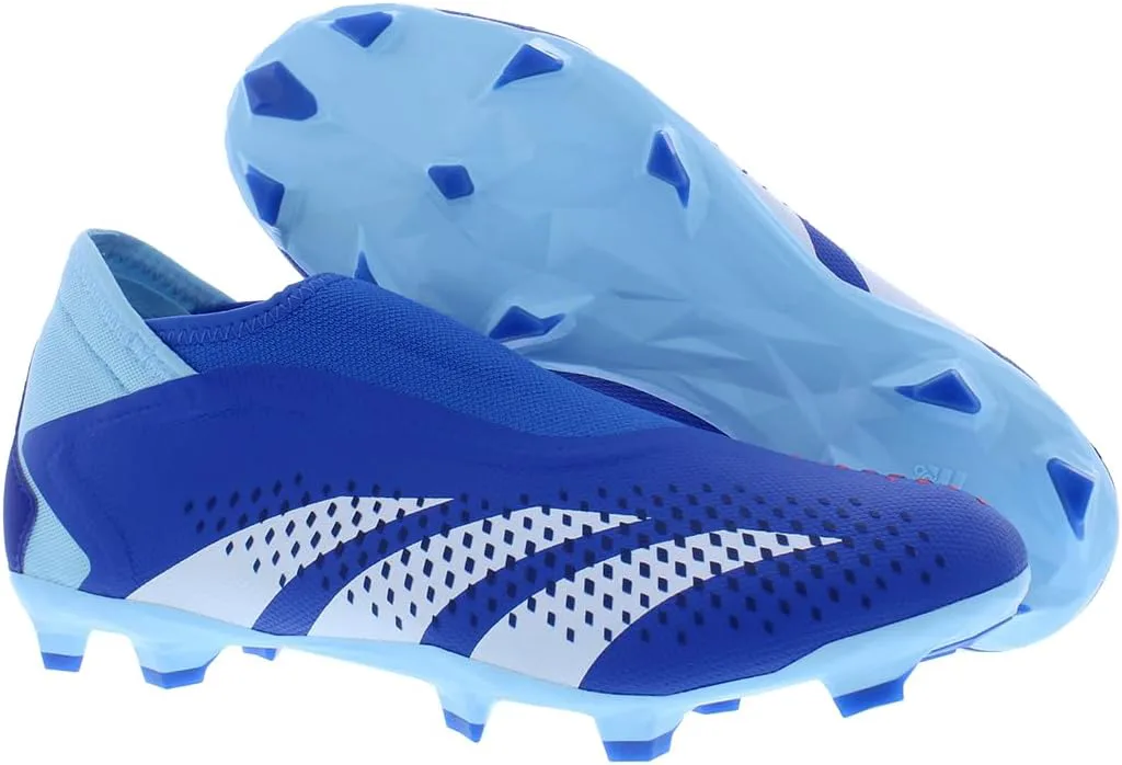 Футбольные бутсы Adidas Predator 18.4 FxG для мальчиков, белый/синий — фото 4