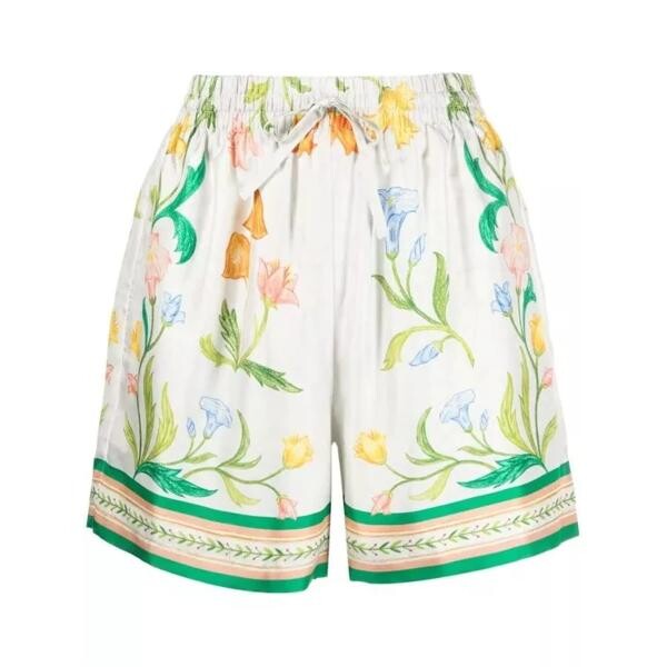 

Шорты floral-print silk shorts Casablanca, белый